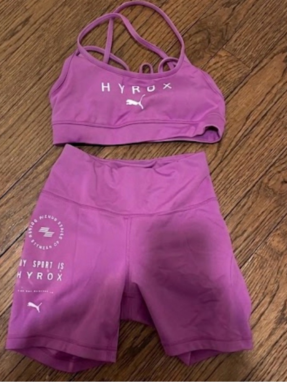 Hyrox puma shorts and sports bra set
